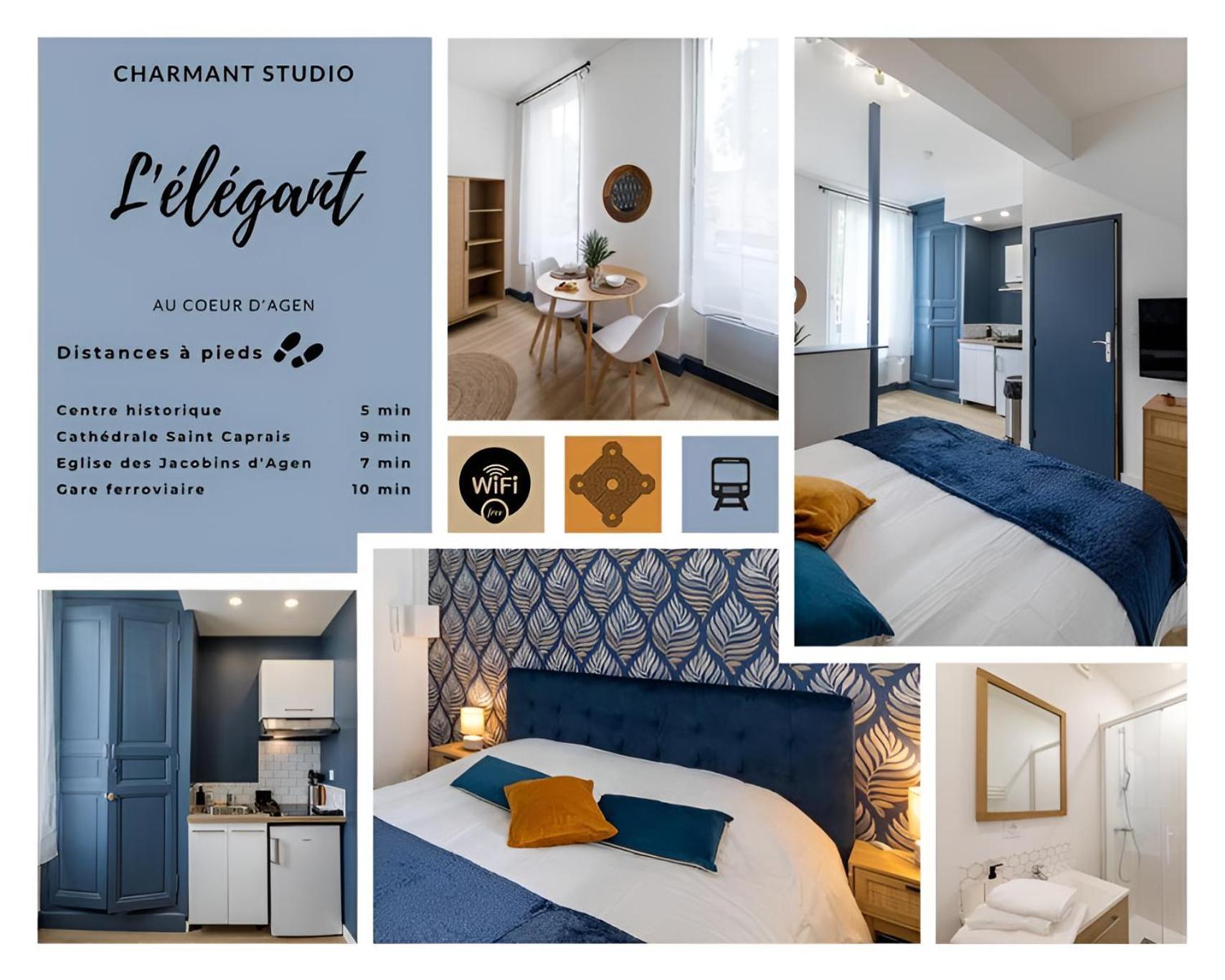 L'Elegant, Charmant Studio Hyper Centre Gare 800M Agen Kültér fotó